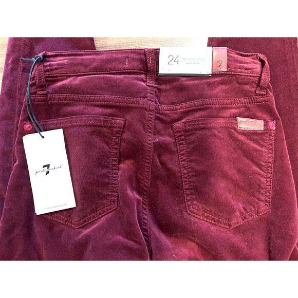7 for All Mankind Ankle Skinny Velvet Jeans - Picture 4 of 5